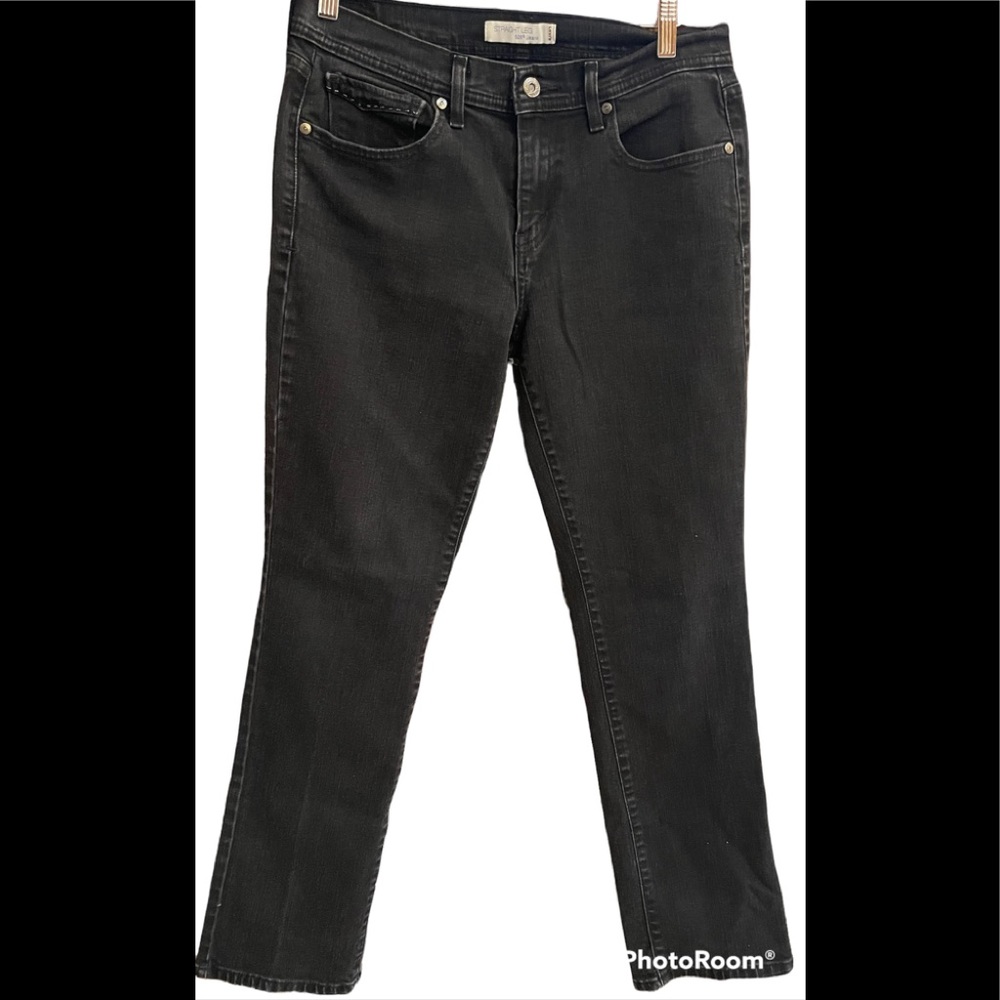 Levi’s 505 straight leg black jeans